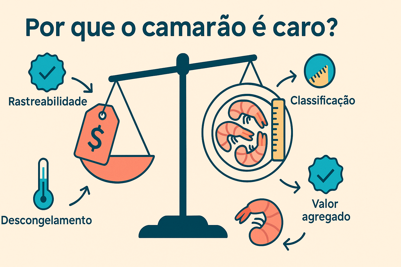 Imagem que ilustra o motivo do camarão ser caro