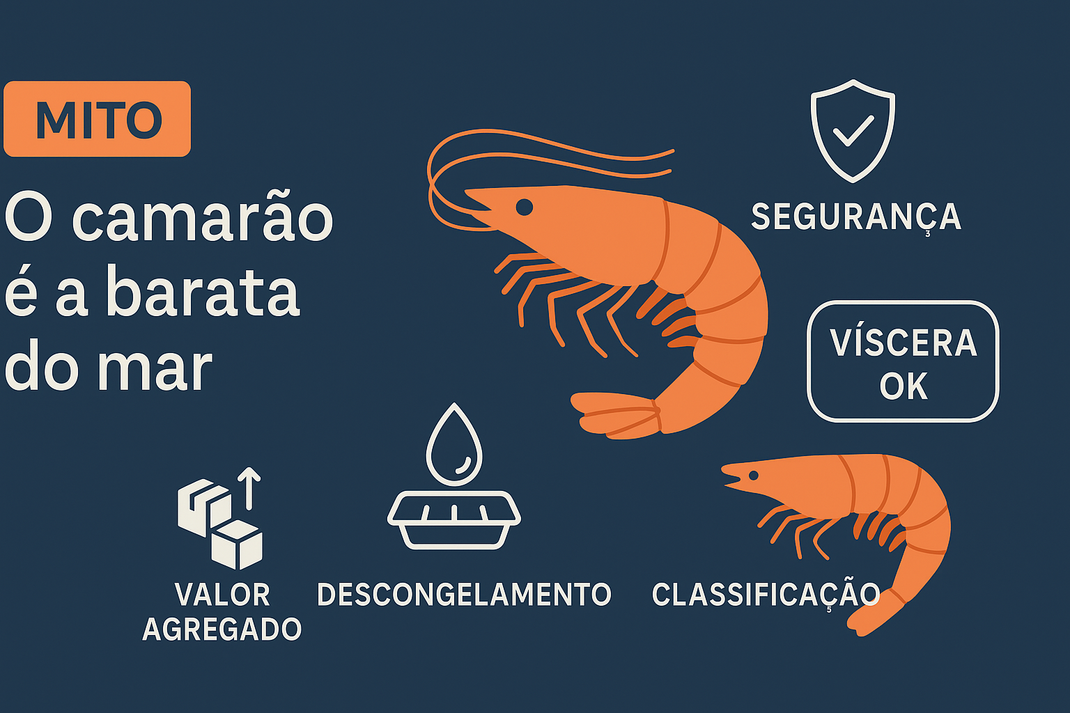 imagem ilustra os beneficios do camarão