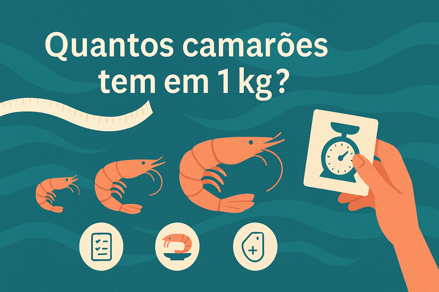 imagem que ilustra a quantidade de camarões em 1kg
