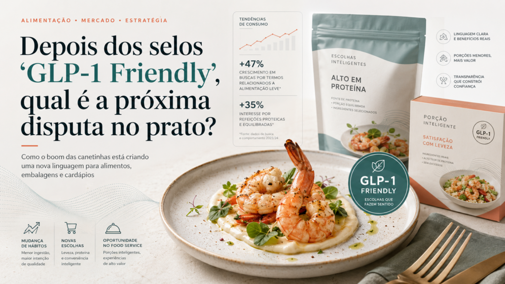 Como o boom dos Ozempic, Mounjaro e outras medicações está criando uma nova linguagem para alimentos, embalagens e cardápios, e como o camarão pode ganhar espaço nesse debate sem prometer emagrecimento